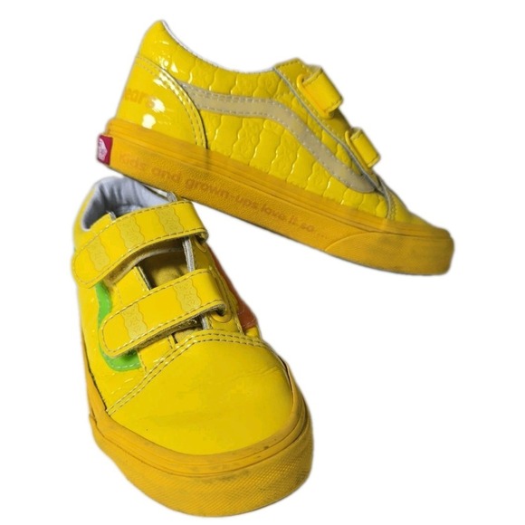 Vans Other - Vans Haribo Old Skool Goldbears Yellow Gummy Bear Patent Leather Kids Size 13.5